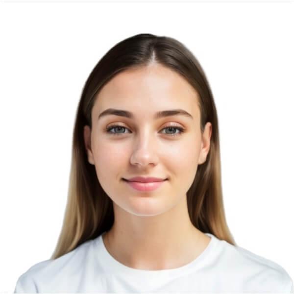 US Visa photo example by Passure the passport photo app